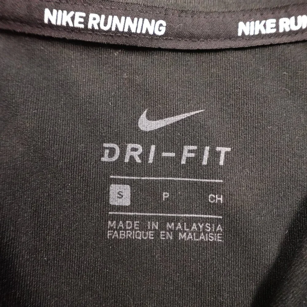 Nike Dri-FIT “Just Do It” Black‎ Quarter-Zip Running Pullover Women’s Size Small
